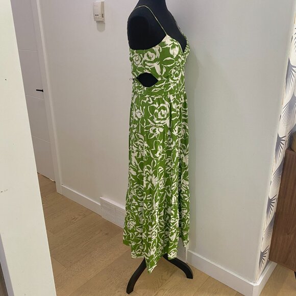 ZARA Cut Out Printed Midi-Dress - Picture 8 of 11